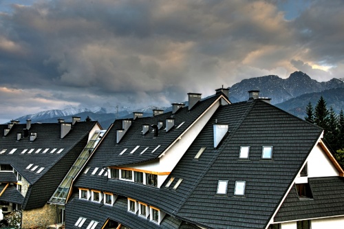 Композитная черепица рядовая Decra Stratos Античный серый